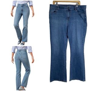 Talbots Signature Boot Denim Jeans | Light Blue Wash | Stretch Fabric | Size 16